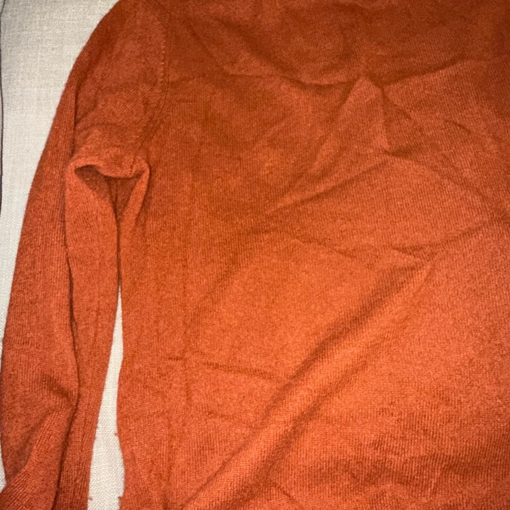 Charter Club Luxury Cashmere Sweater Rust Orange Women's long sleeve crewneck - Picture 3 of 7